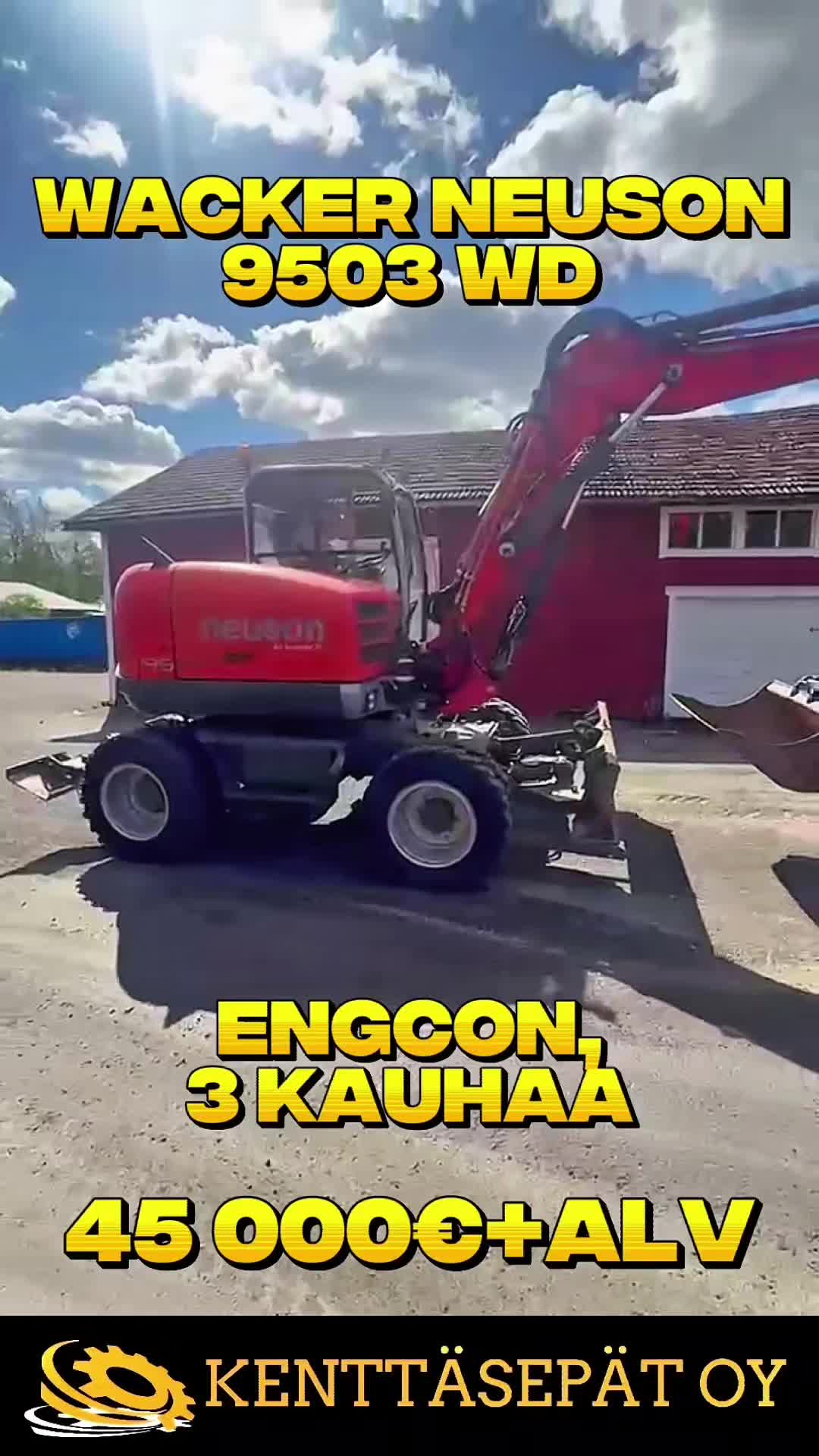 #wackerneuson #kaivinkone #Engcon #kenttäsepät #myykoneesi