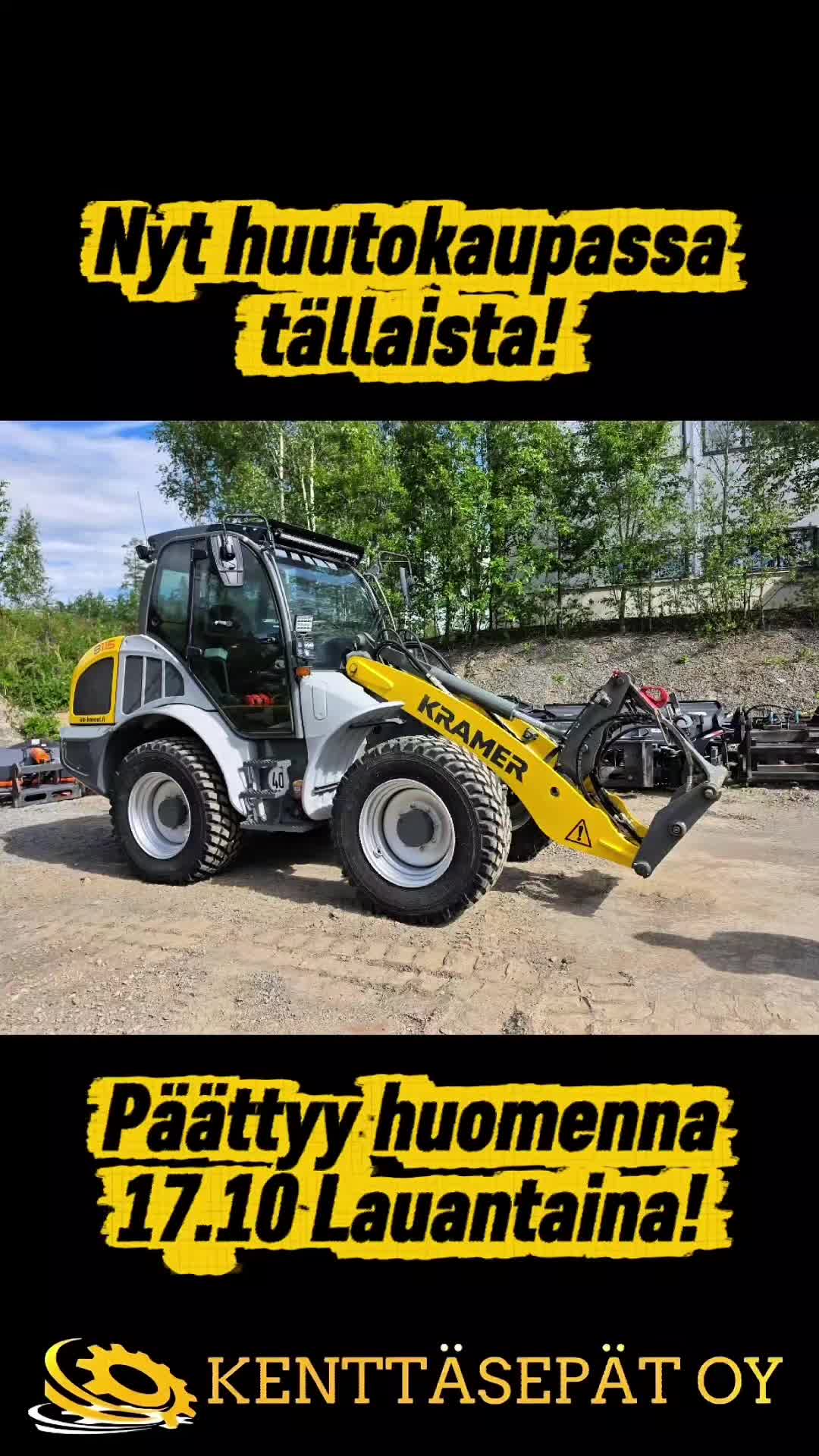 #Huutokauppa #kenttäsepät #Kramer #yanmar #Myykoneesi